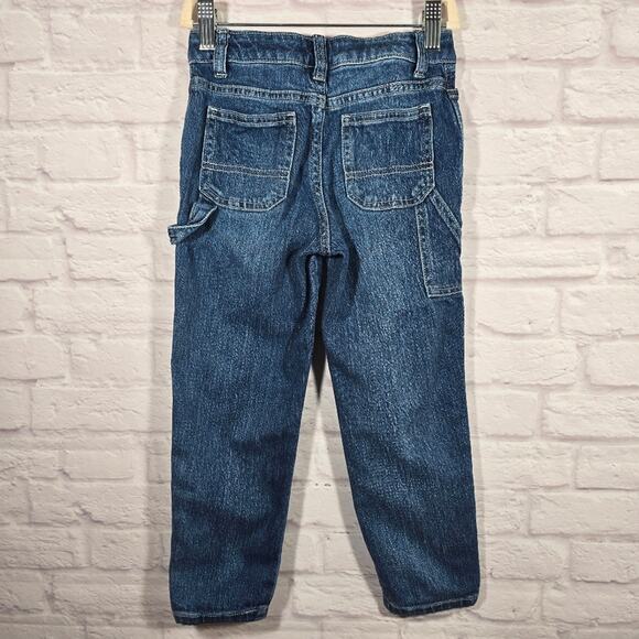 Cat & Jack Little Girls Carpenter Blue Jeans Size 6 Ankle Straight Denim Trendy - Picture 4 of 8